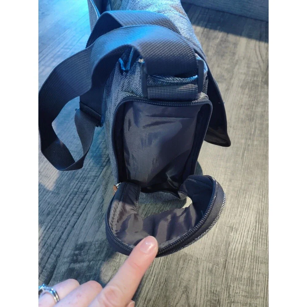 Diaper Bag BB GEAR New Grey Messenger Bag - Dad Bag For Baby.